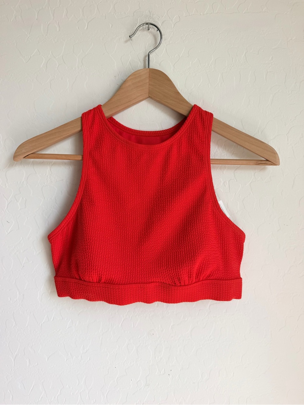 Nike Ribbed Coral Red Sports Bra top